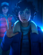 Eleven Stranger Things Tales Blue Puffer Jacket